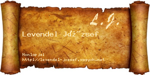 Levendel József névjegykártya